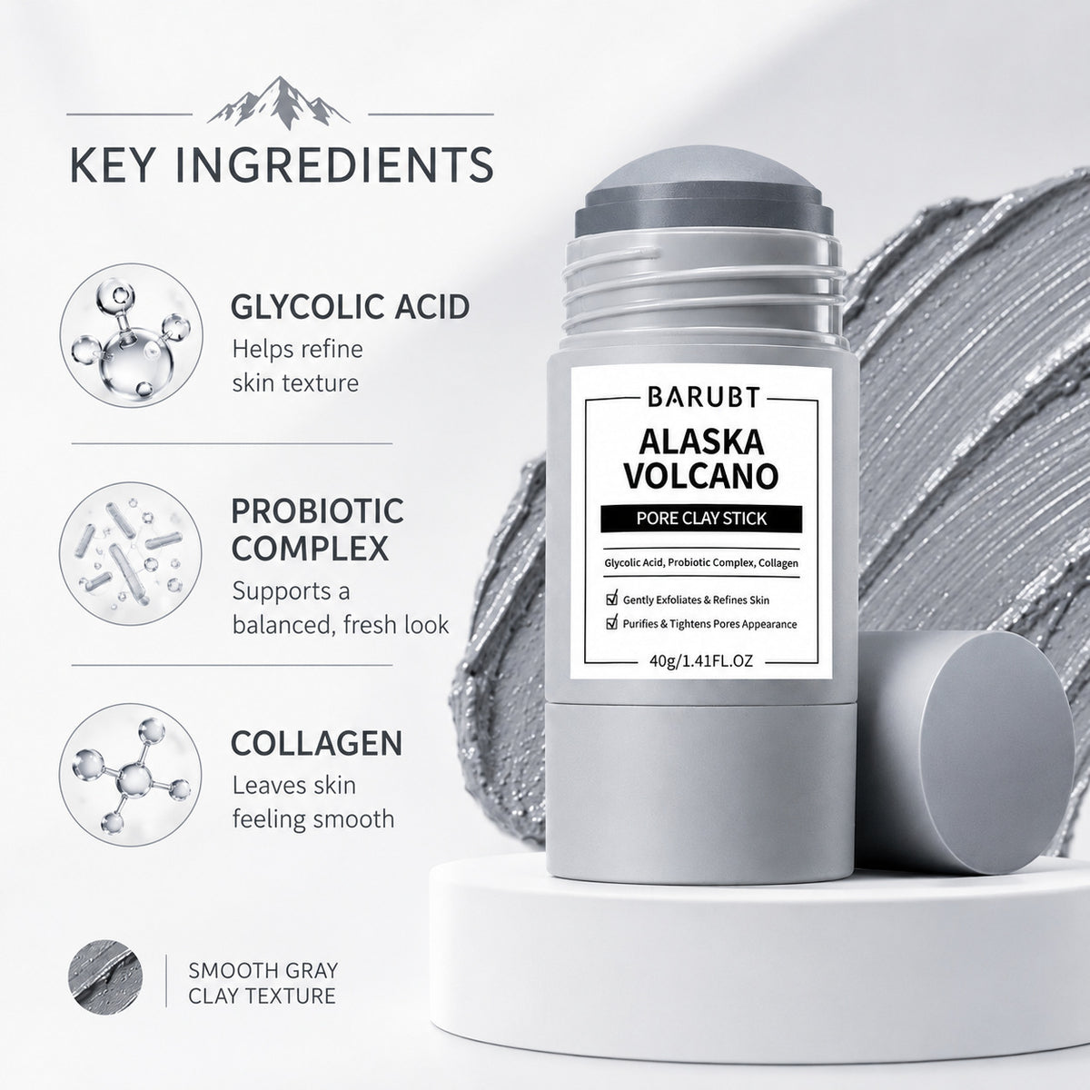 Volcanic Mud Facial Mask Stick